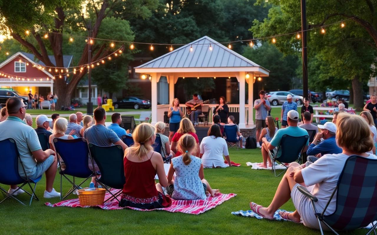 Music in the Park outdoor concert at Town Square Park